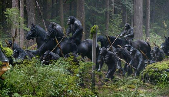 фантастический фильм Планета обезьян: революция