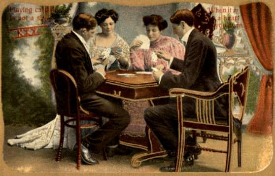 Картина "Люди играют в карты"