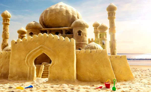 Замок построенный из песка