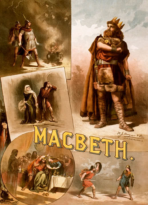 Уильям Шекспир Макбет Плакат 1884 год