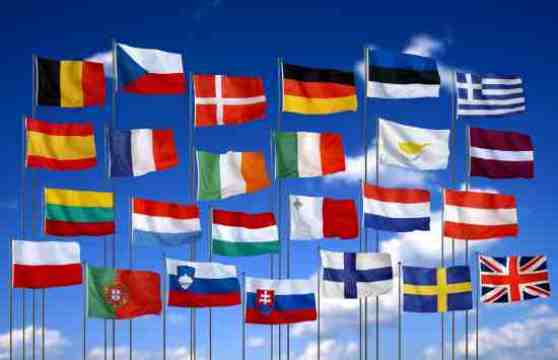 Флаги стран входящих в Европу 